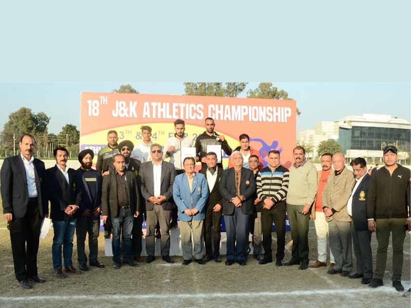 18th J&K UT Athletics Championships 2019-20 held at Athletics Track Jammu University on 13th & 14th Feb-2020